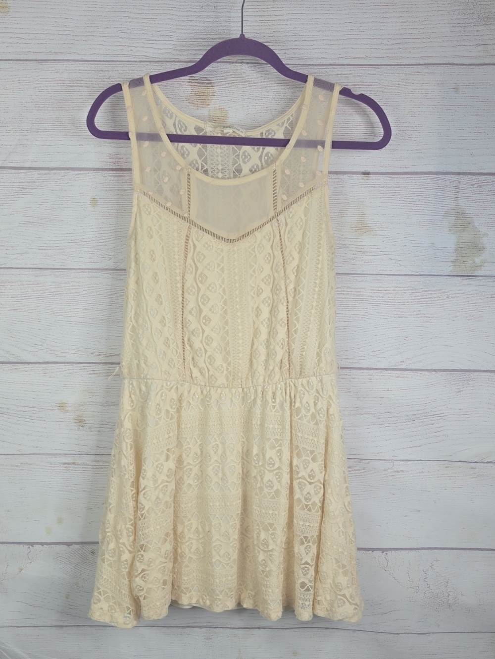 Rewind Cream Lace Sleeveless Dress Sz XL